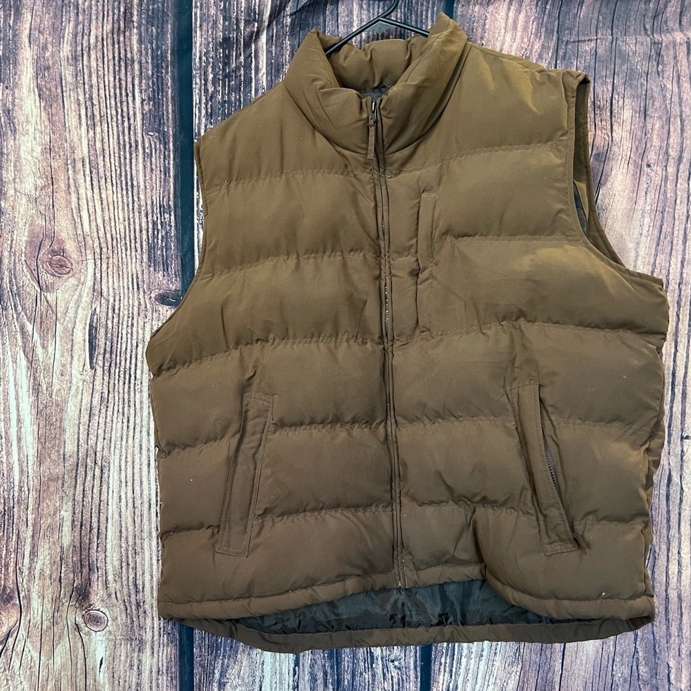 Men's Olive Puffer Vest